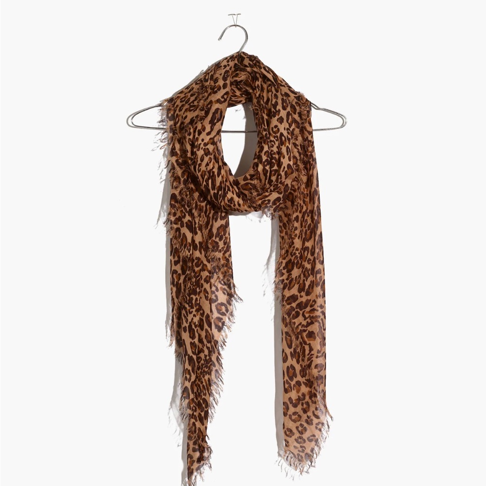 Madewell Leopard Print Scarf, NWOT